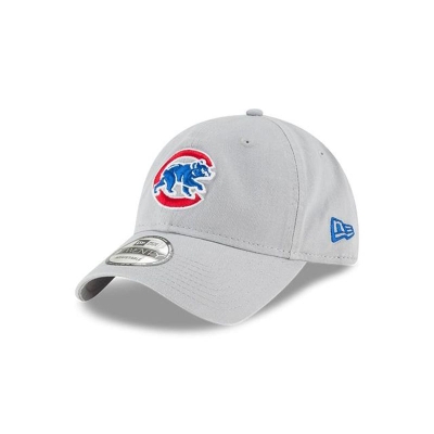 Grey Chicago Cubs Hat - New Era MLB Core Classic 9TWENTY Adjustable Caps USA7208153